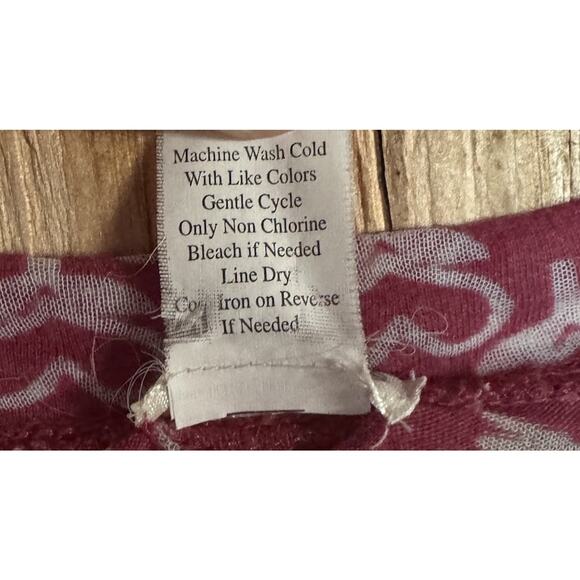 Y2K Babydoll Top Red Romantic Burnout Hearts Vintage Maurices Medium Coquette - Picture 5 of 5